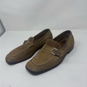 Tod's Brown Suede Loafers with Buckle Size 9